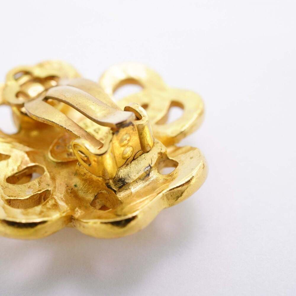 CHANEL Gold Logo Earrings - Picture 6 of 7